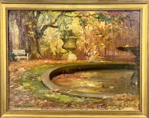 Pierre MARCEL-BERONNEAU (1869-1937)<br /><em>Le Bassin du parc en automne</em>
