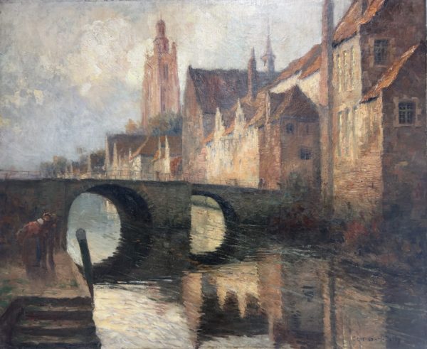 Georges Hippolyte DILLY (1874-1941)<br /><em>Canal à Bruges</em> – Image 2