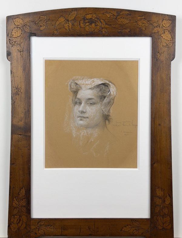 Edgard MAXENCE (1871-1954)<br /><em>Portrait de femme </em> – Image 2