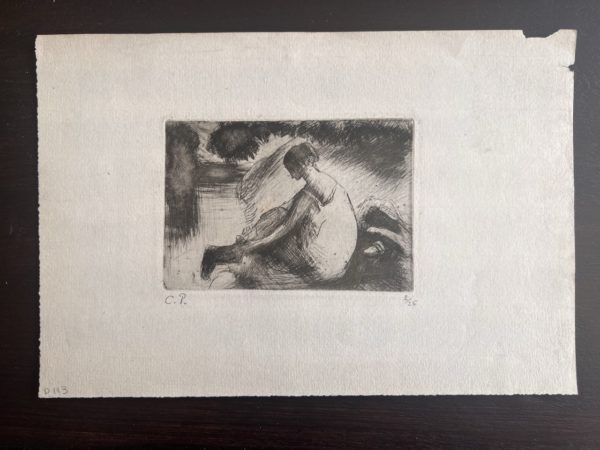 Camille PISSARRO (1830-1903)<br /><em>Baigneuse mettant ses bas</em> – Image 2
