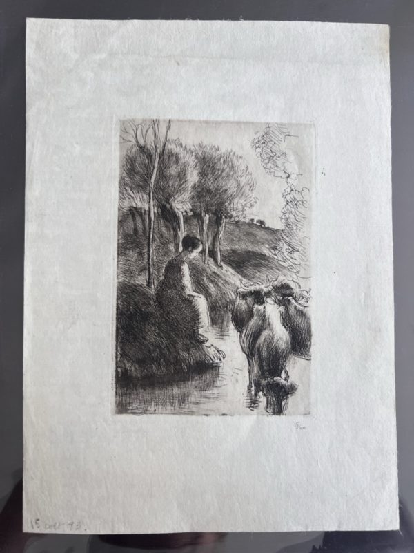 Camille PISSARRO (1830-1903)<br /><em>Vachère au bord de l'eau</em> – Image 7